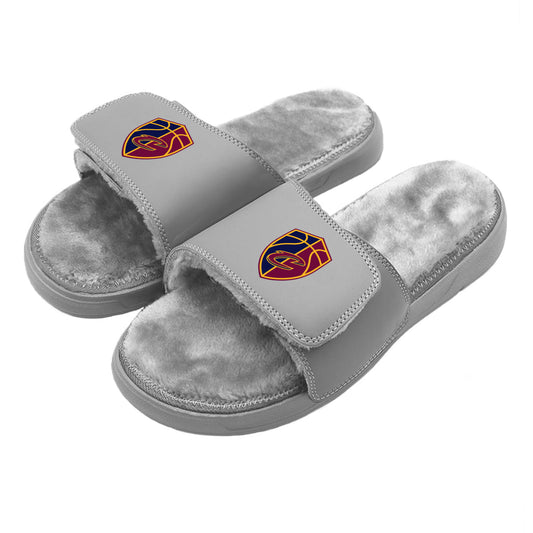 Cleveland Cavaliers Secondary Grey Fur Slides
