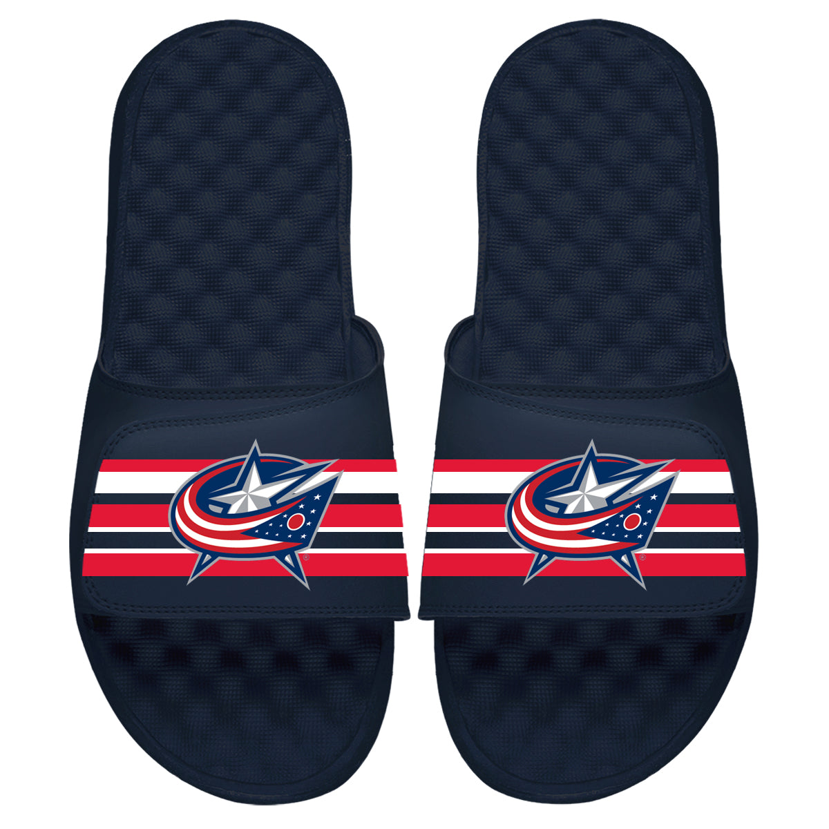 Columbus Blue Jackets Stripes Slides