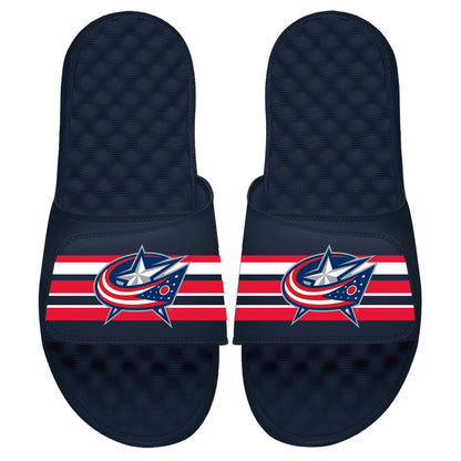 Columbus Blue Jackets Stripes Slides