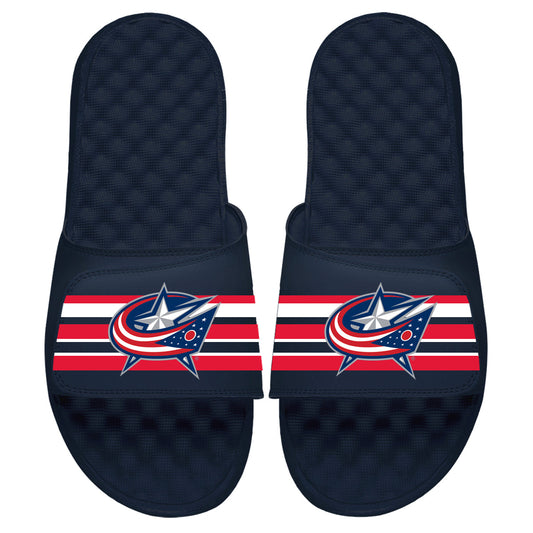 Columbus Blue Jackets Stripes Slides