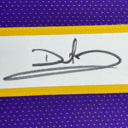 Framed Autographed/Signed Daunte Culpepper 35x39 Minnesota Purple Football Jersey JSA COA