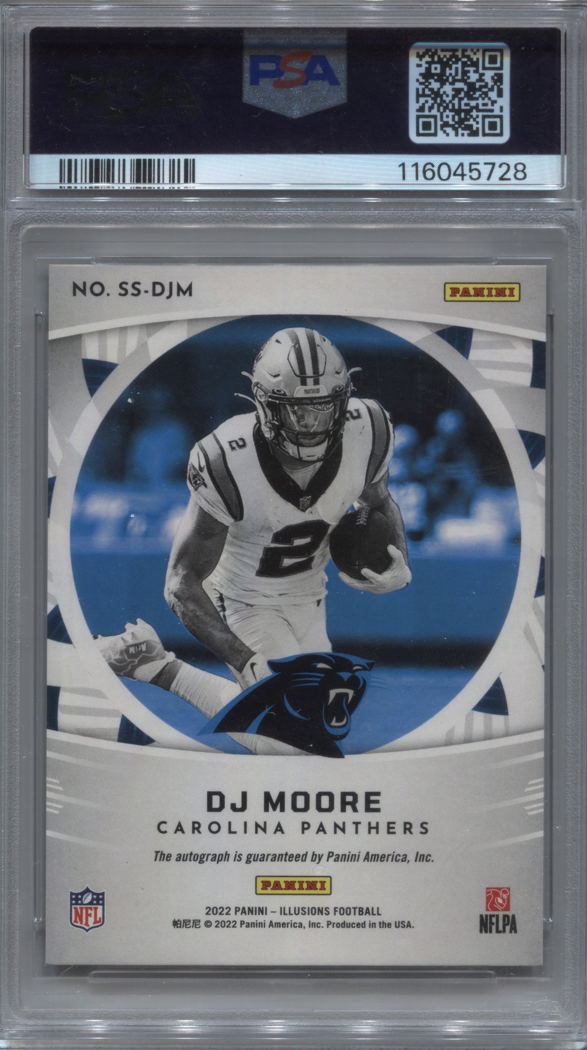 2022 Panini Illusions DJ Moore Superlatives Red /35 PSA Authentic Auto 10