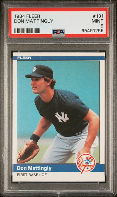 Graded 1984 Fleer Don Mattingly #131 Rookie RC Baseball Card PSA 9 Mint