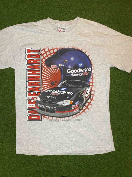 90s Dale Earnhardt - Double Sided - Vintage NASCAR Tee Shirt (Medimum) Gametime Vintage