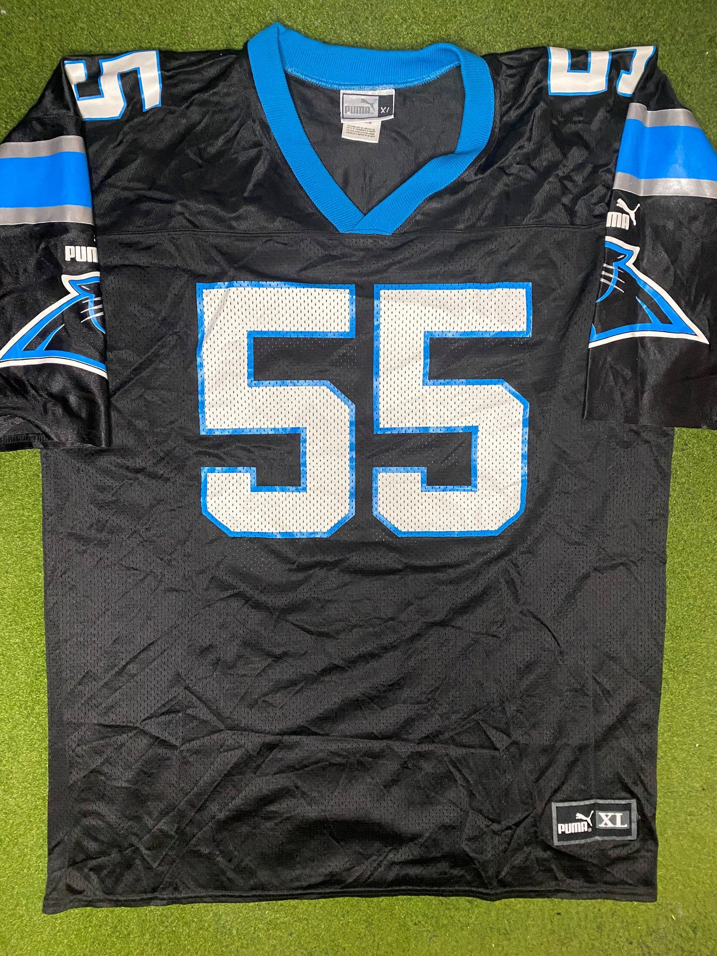 90s Carolina Panthers - Dan Morgan #55 - Puma - Vintage NFL Jersey (XL) Gametime Vintage