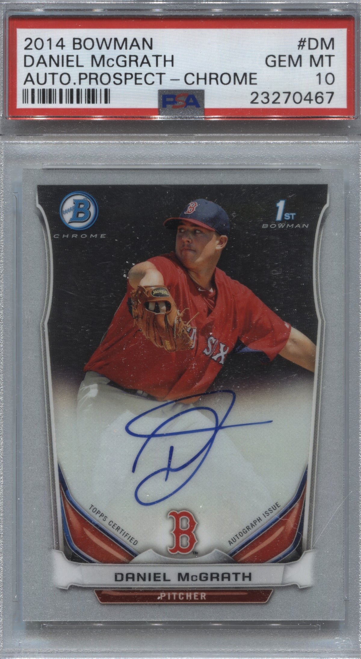 2014 Bowman Chrome Daniel McGrath 1st Bowman Auto #BCAP-DM PSA 10