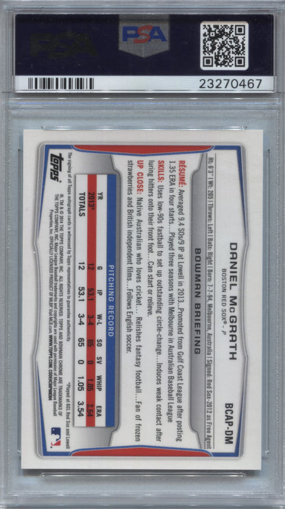 2014 Bowman Chrome Daniel McGrath 1st Bowman Auto #BCAP-DM PSA 10