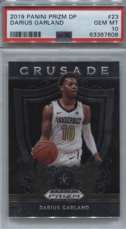 2019-20 Panini Prizm Draft Picks Darius Garland Crusade Rookie #23 PSA 10