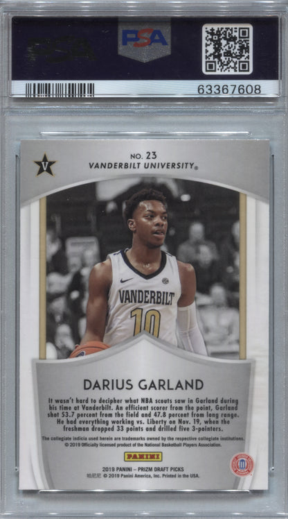 2019-20 Panini Prizm Draft Picks Darius Garland Crusade Rookie #23 PSA 10