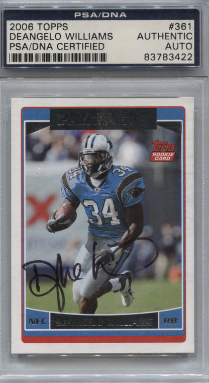 2006 Topps DeAngelo Williams Rookie #361 Signed Auto PSA/DNA Panthers