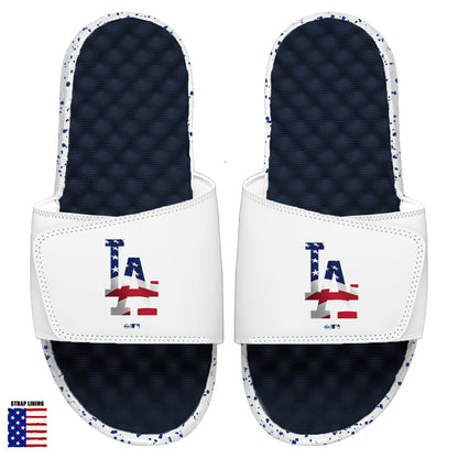 Los Angeles Dodgers Navy Americana Slides