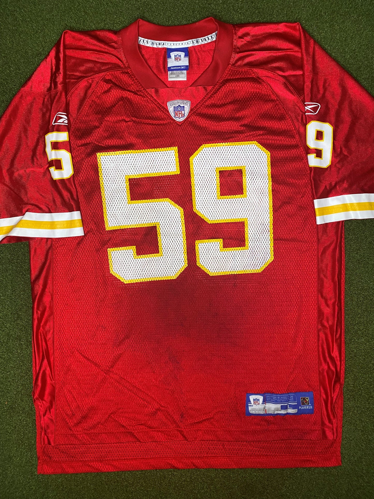 2007-2008 Kansas City Chiefs - Donnie Edwards #59 - Vintage NFL Jersey (Large)
