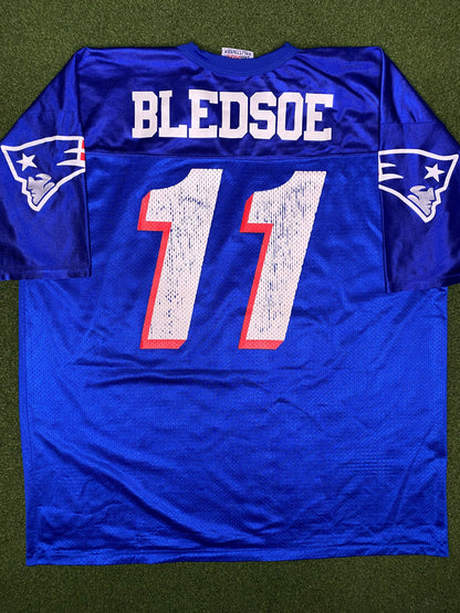 1993-2000 New England Patriots - Drew Bledsoe #11 - Vintage NFL Jersey (2XL)