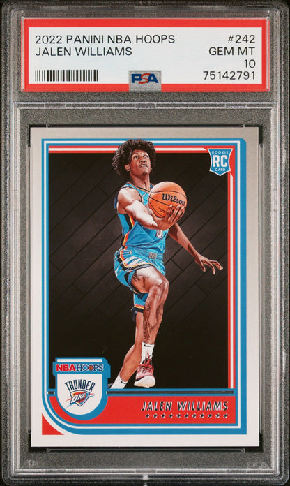 Graded 2022 Panini NBA Hoops Jalen Williams #242 Rookie RC Basketball Card PSA 10 Gem Mint