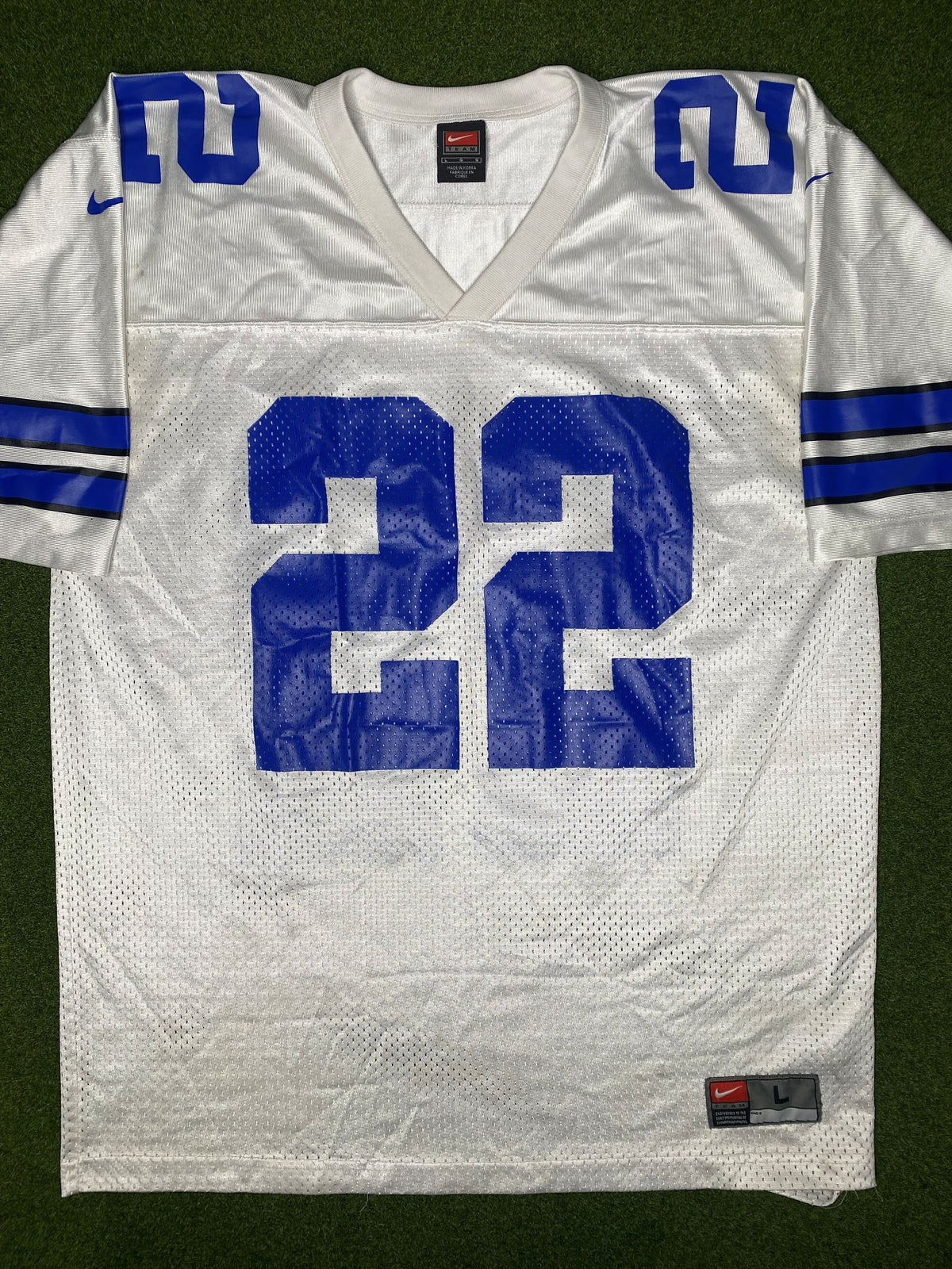 1990-2001 Dallas Cowboys - Emmitt Smith #22 - Vintage NFL Jersey (Large)
