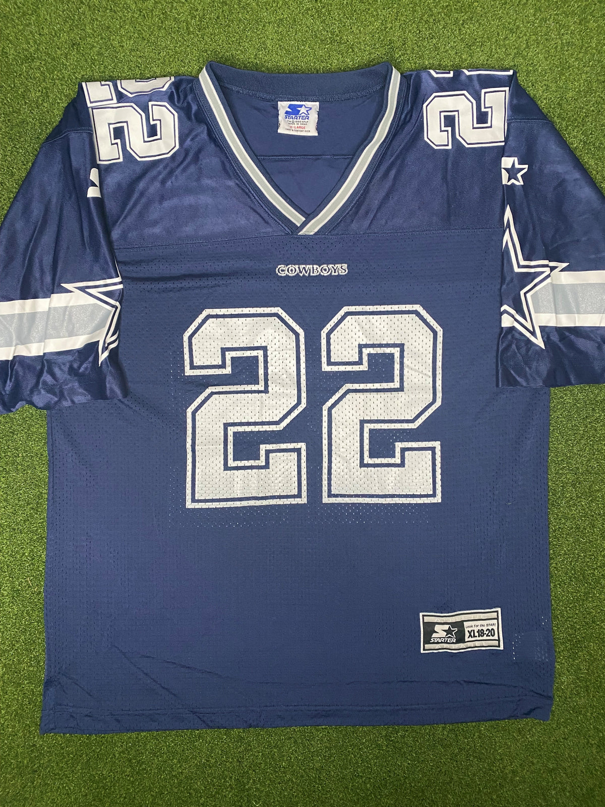 1990-2001 Dallas Cowboys - Emmitt Smith #22 - Vintage NFL Jersey (Youth XL)