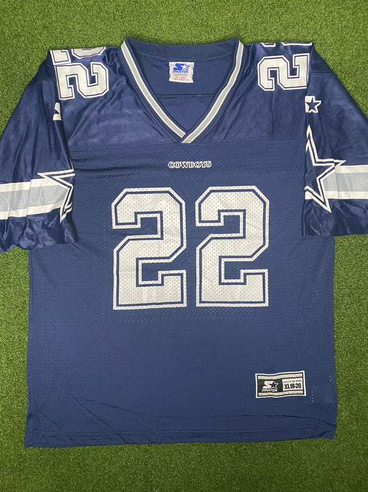 1990-2001 Dallas Cowboys - Emmitt Smith #22 - Vintage NFL Jersey (Youth XL)