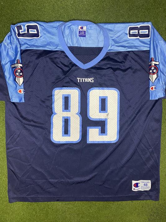1998-2001 Tennessee Titans - Frank Wycheck #89 - Champion - Vintage NFL Jersey (48) - Gametime Vintage
