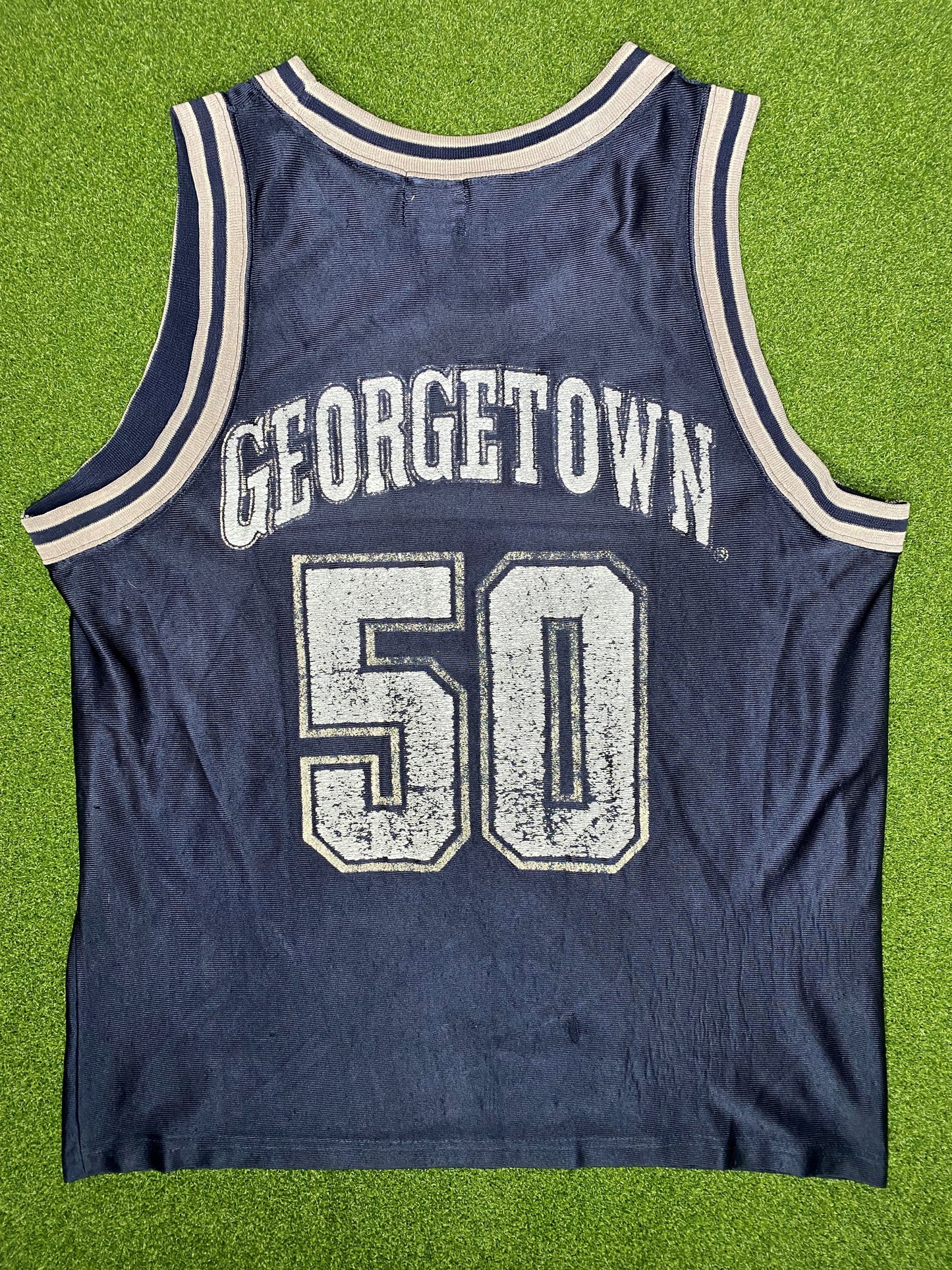 90s Georgetown Hoyas - Vintage College Basketball Jersey (Large)