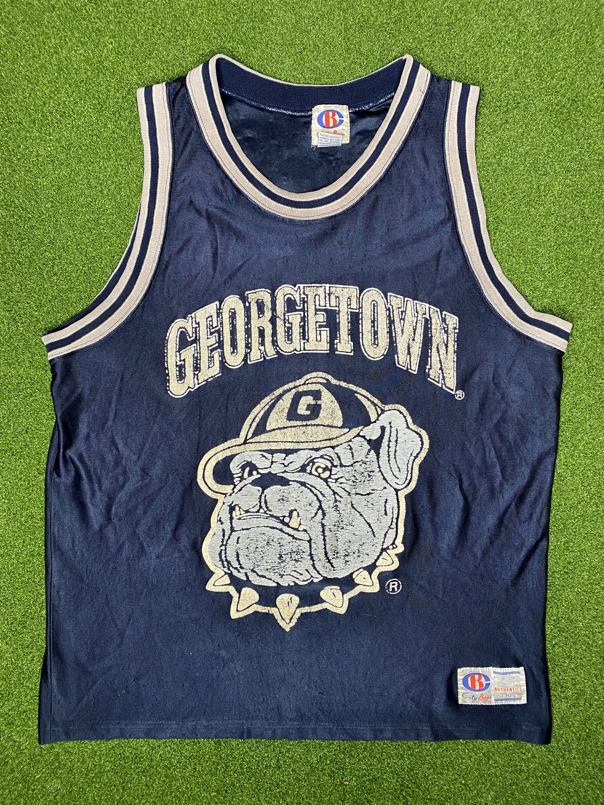 90s Georgetown Hoyas - Vintage College Basketball Jersey (Large)