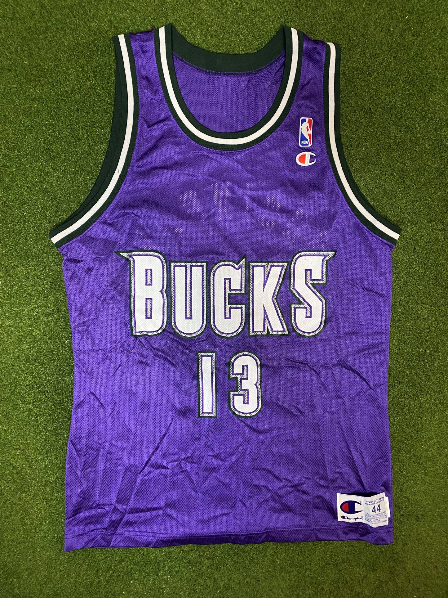 90s Milwaukee Bucks - Glenn Robinson #13 - Champion - Vintage NBA Jersey (44)