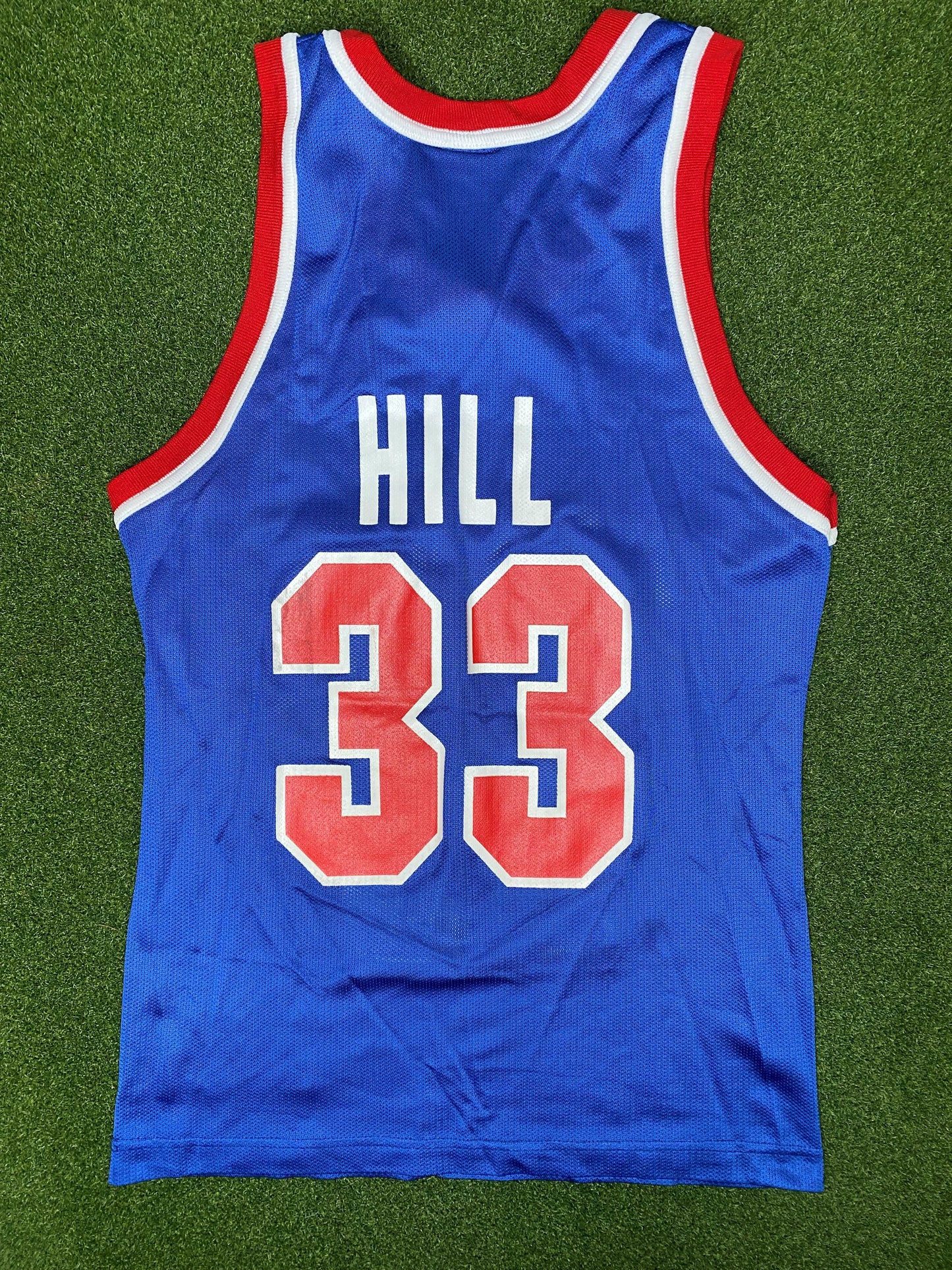 1994-2000 Detroit Pistons - Grant Hill #33 - Vintage NBA Jersey (36)