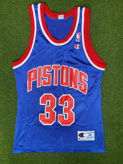 1994-2000 Detroit Pistons - Grant Hill #33 - Vintage NBA Jersey (36)