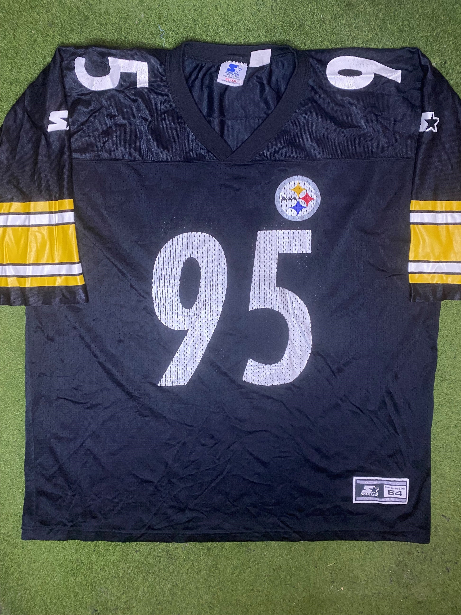 90s Pittsburgh Steelers - Greg Lloyd #95 - Starter - Vintage NFL Jersey (54)