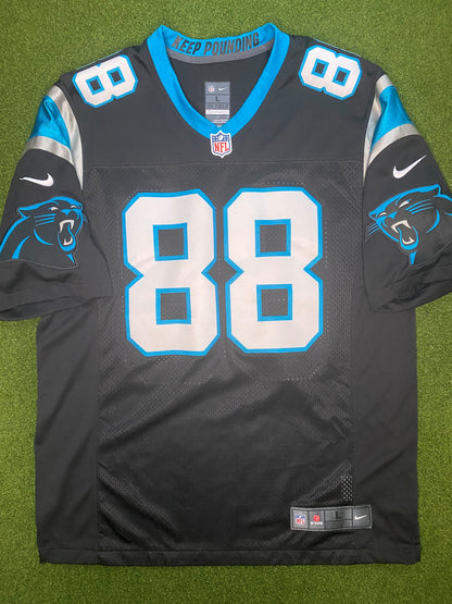 2013-2019 Carolina Panthers - Greg Olsen #88 - On Field Stitched - Vintage NFL Jersey (Large)