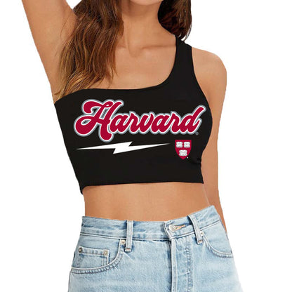 Harvard University Lightning One Shoulder Top