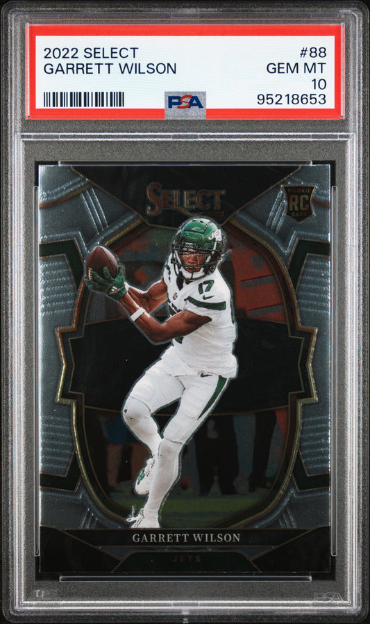 Graded 2022 Panini Select Garrett Wilson #88 Rookie RC Football Card PSA 10 Gem Mint