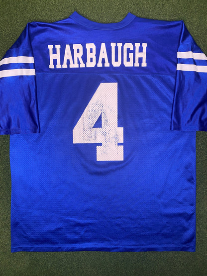 1994-1997 Indianapolis Colts - Jim Harbaugh #4 - Vintage NFL Jersey (Large)