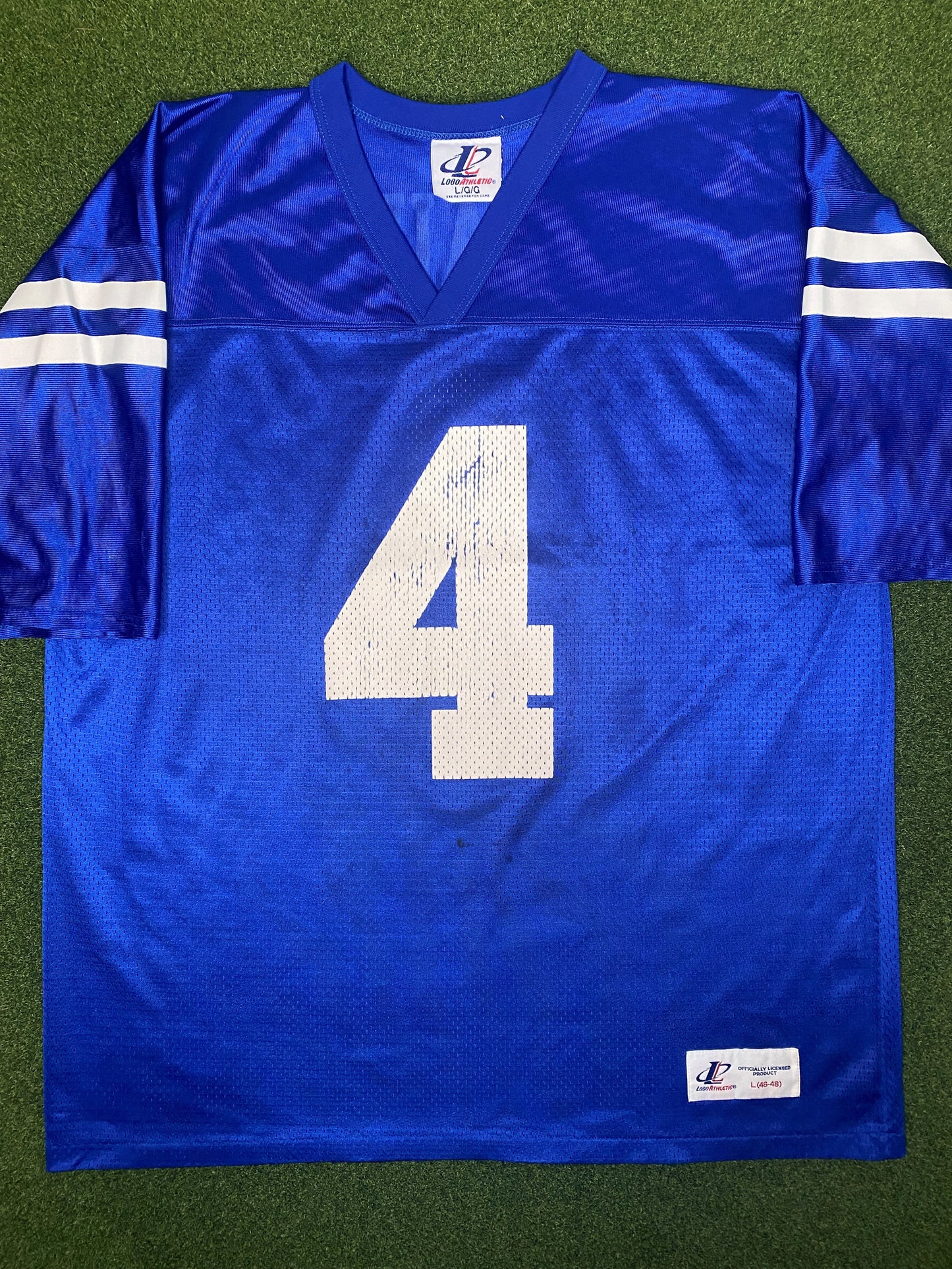 1994-1997 Indianapolis Colts - Jim Harbaugh #4 - Vintage NFL Jersey (Large)