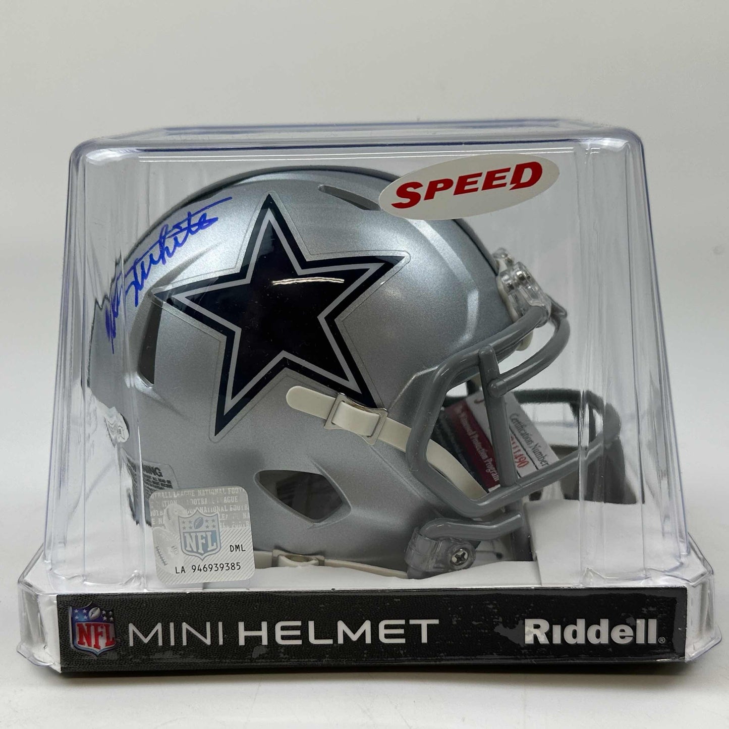 Autographed/Signed Danny White Dallas Cowboys Mini Football Helmet JSA COA