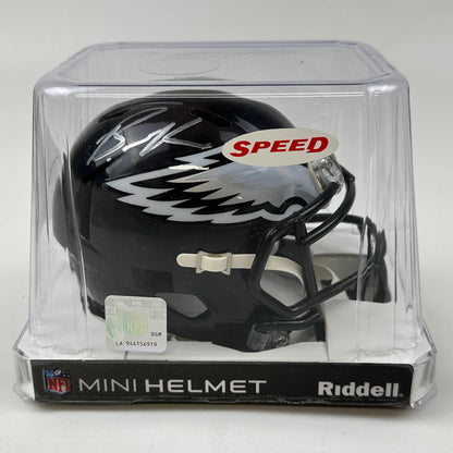 Autographed/Signed Brandon Graham Philadelphia Eagles Eclipse Alternate Mini Football Helmet Beckett BAS COA