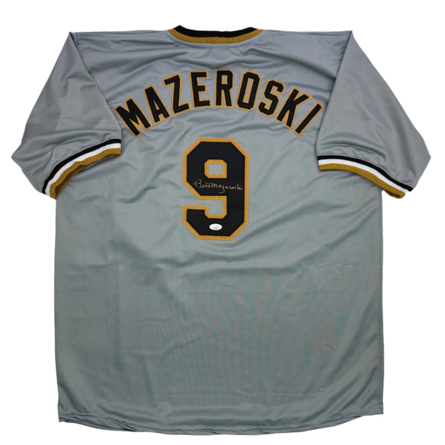 Autographed/Signed Bill Mazeroski Pittsburgh Grey Baseball Jersey JSA COA