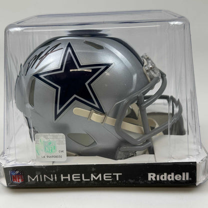 Autographed/Signed Deuce Vaughn Dallas Cowboys Mini Football Helmet Beckett BAS COA