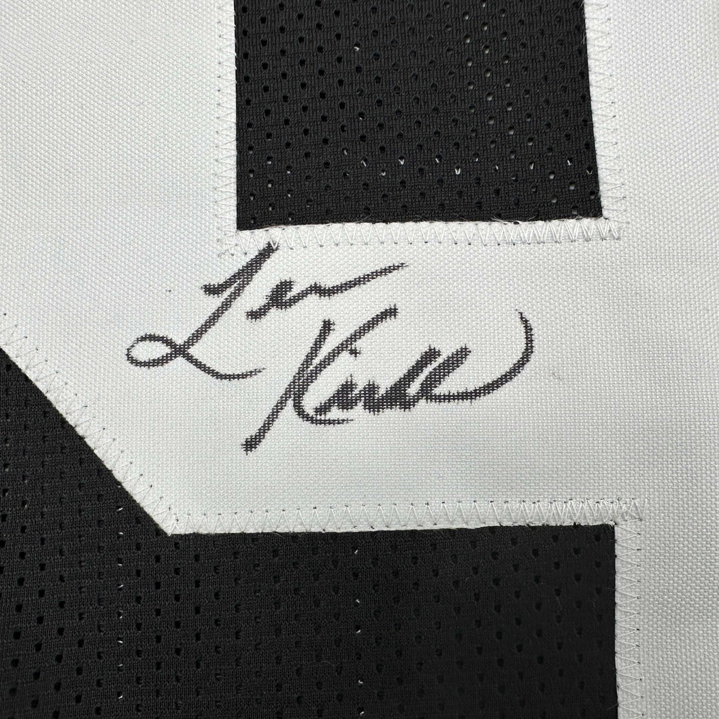 Autographed/Signed Levon Kirkland Pittsburgh Black Football Jersey Beckett BAS COA