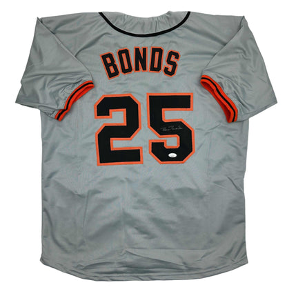 Autographed/Signed Barry Bonds San Francisco Grey Baseball Jersey JSA COA