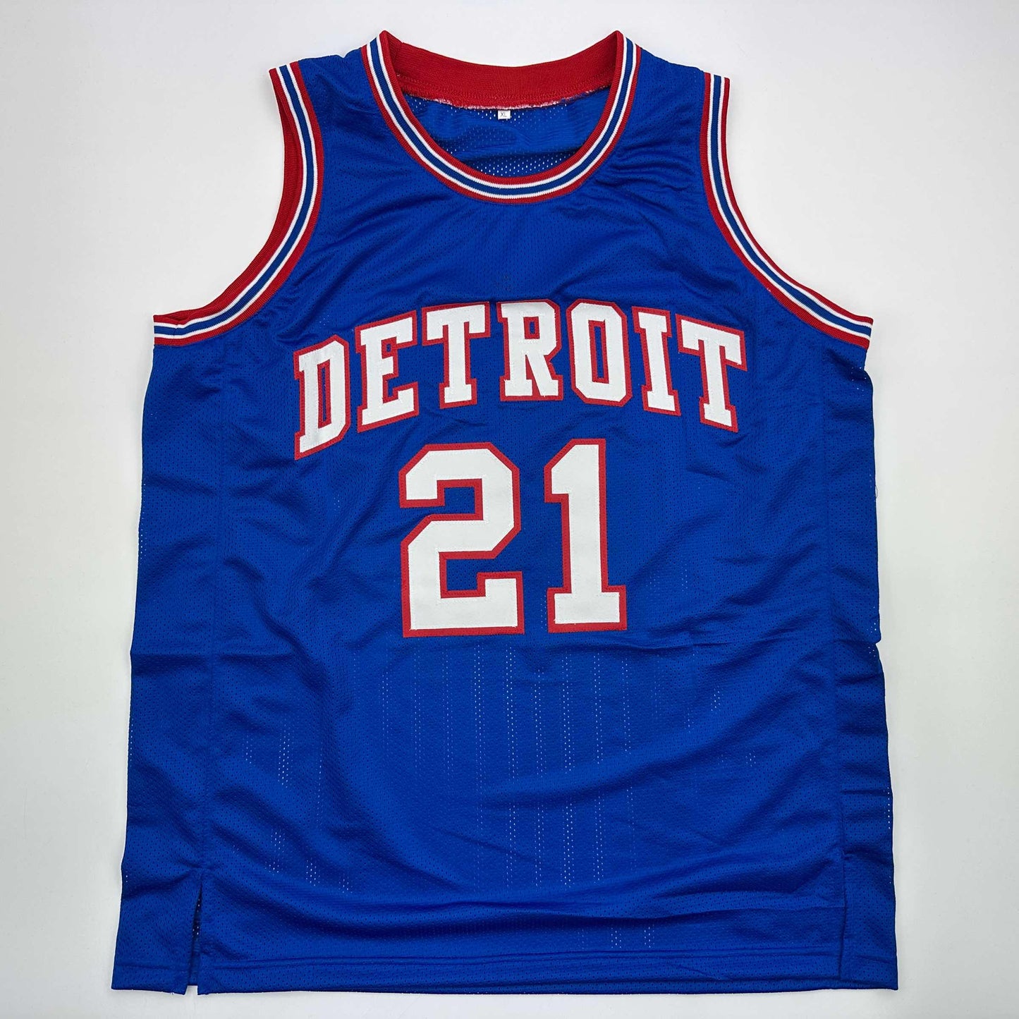 Autographed/Signed Dave Bing HOF 90 Detroit Blue Basketball Jersey Beckett BAS COA