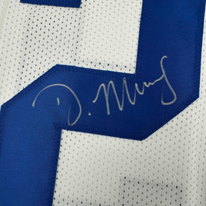 Autographed/Signed DeMarco Murray Dallas White Football Jersey JSA COA
