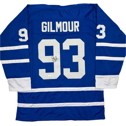 Autographed/Signed Doug Gilmour Toronto Blue Hockey Jersey JSA COA