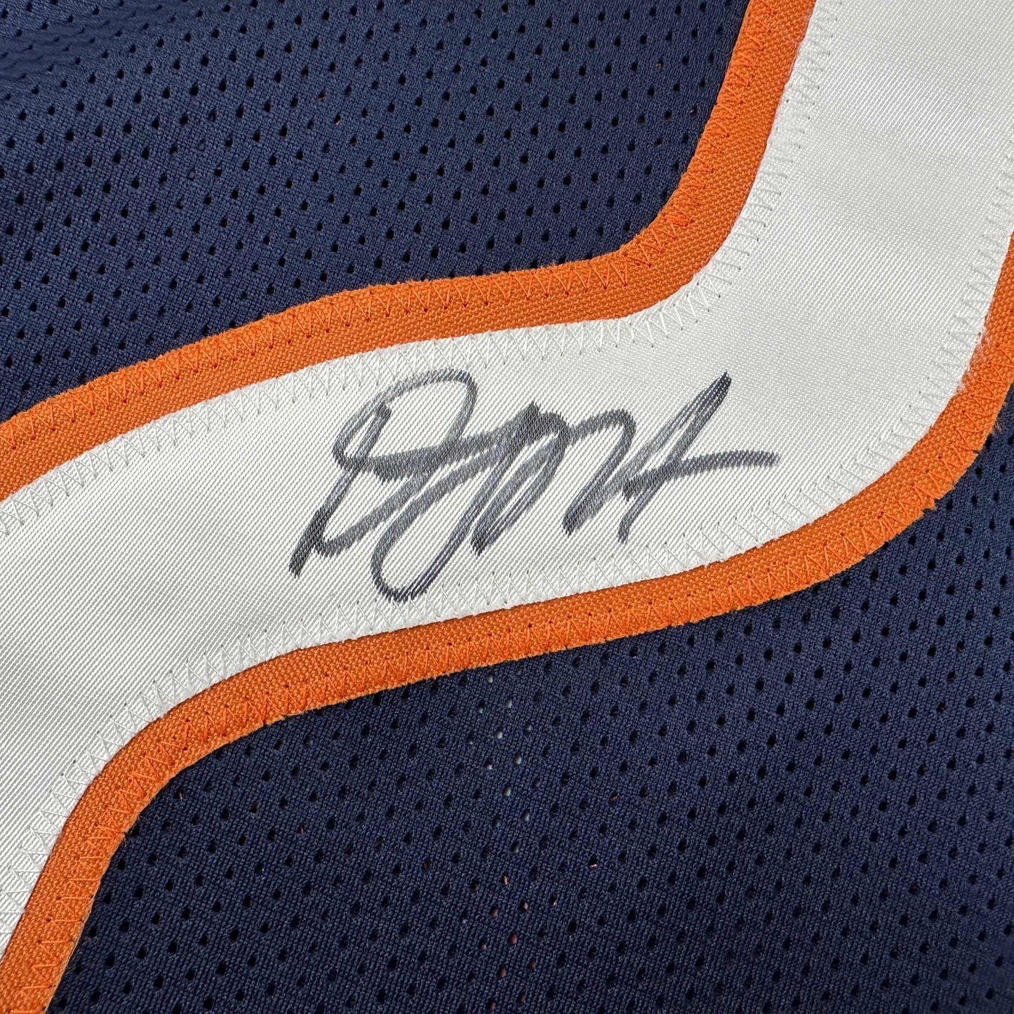 Autographed/Signed D.J. DJ Moore Chicago Blue Football Jersey Beckett BAS COA