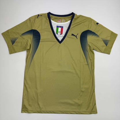 Autographed/Signed Gianluigi Buffon Italy Gold Soccer Futbol Jersey Beckett BAS COA