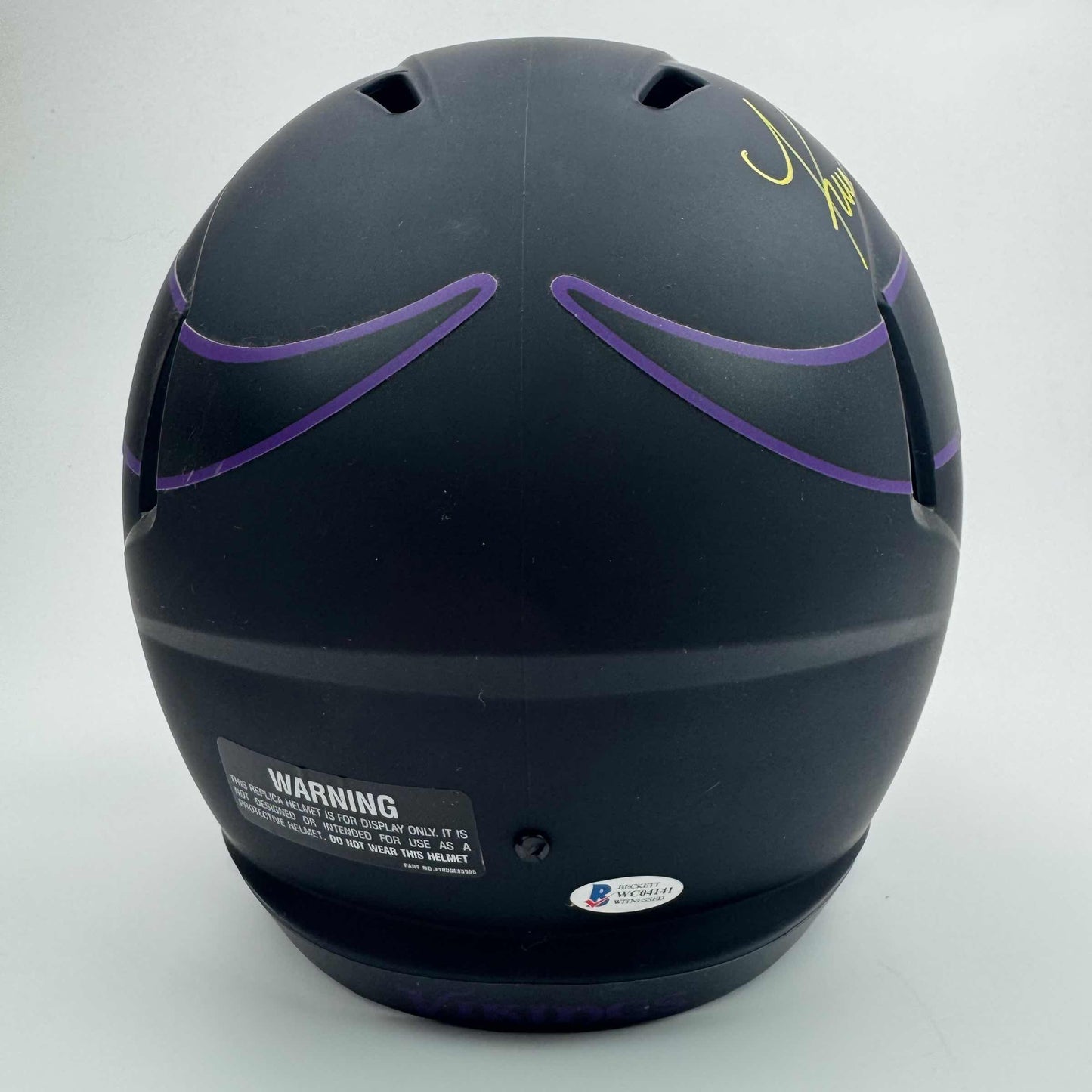 Autographed/Signed Kirk Cousins Minnesota Vikings Eclipse Full Size FS F/S Replica Football Helmet Beckett BAS COA