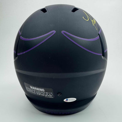 Autographed/Signed Kirk Cousins Minnesota Vikings Eclipse Full Size FS F/S Replica Football Helmet Beckett BAS COA