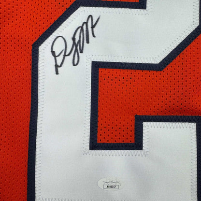 Autographed/Signed D.J. DJ Moore Chicago Retro Orange Football Jersey Beckett JSA COA