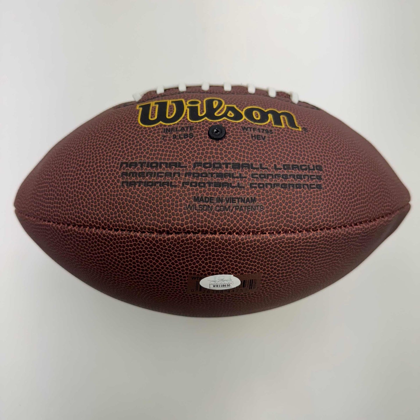 Autographed/Signed Earl Campbell Houston Oilers Full Size F/S Brown Football JSA COA