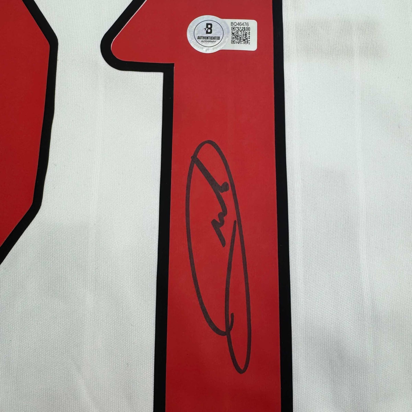 Autographed/Signed Andrea Pirlo AC Milan White Soccer Futbol Jersey Beckett BAS COA