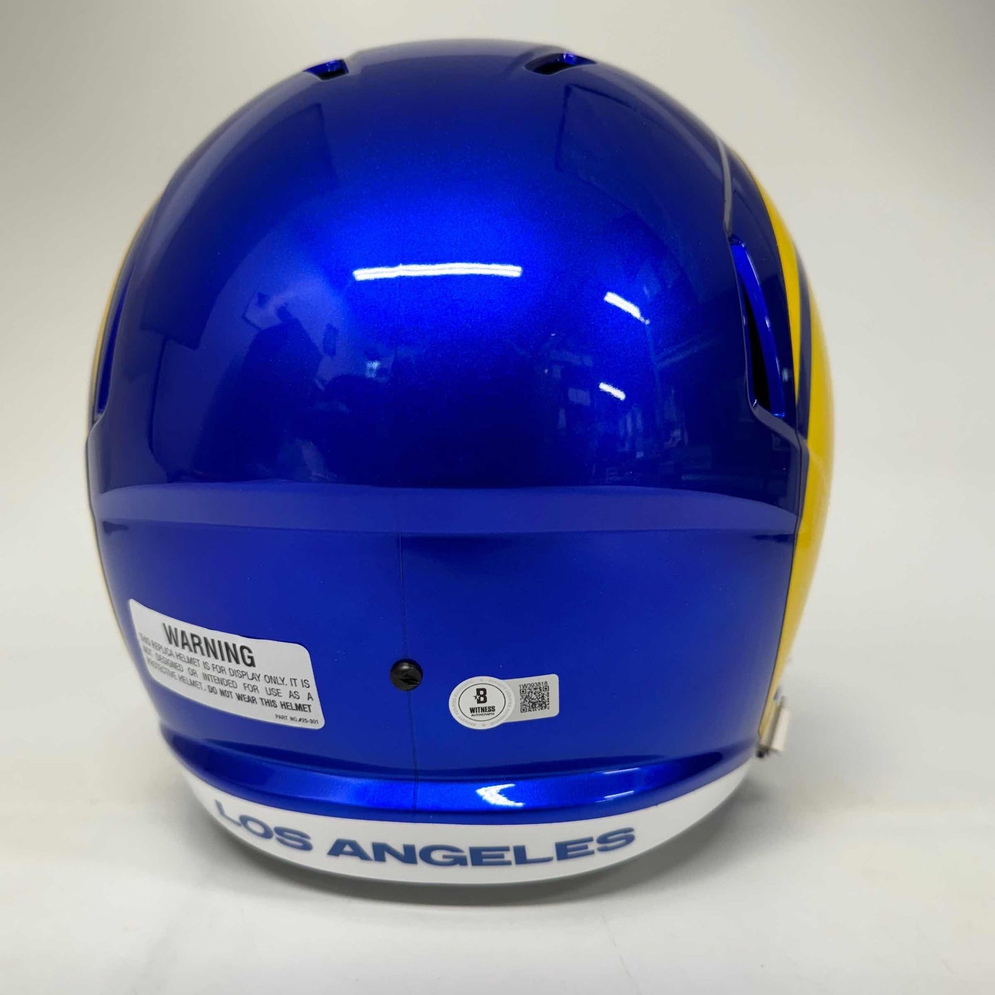 Autographed/Signed Aaron Donald Los Angeles Rams Full Size F/S Football Helmet Beckett COA